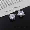 Zircon Plating Silver Yellow and White Stone Earring six Claw Earring jewelry Earring DS012